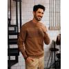 imagePJ PAUL JONES Mens Sweater Casual Crew Neck Pullover Textured Knit SweatersCoffee