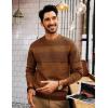 imagePJ PAUL JONES Mens Sweater Casual Crew Neck Pullover Textured Knit SweatersCoffee