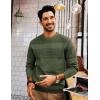 imagePJ PAUL JONES Mens Sweater Casual Crew Neck Pullover Textured Knit SweatersGreen