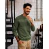 imagePJ PAUL JONES Mens Sweater Casual Crew Neck Pullover Textured Knit SweatersGreen