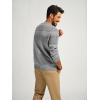 imagePJ PAUL JONES Mens Sweater Casual Crew Neck Pullover Textured Knit SweatersGrey