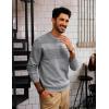 imagePJ PAUL JONES Mens Sweater Casual Crew Neck Pullover Textured Knit SweatersGrey