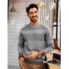 imagePJ PAUL JONES Mens Sweater Casual Crew Neck Pullover Textured Knit SweatersGrey