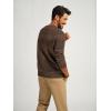 imagePJ PAUL JONES Mens Sweater Casual Crew Neck Pullover Textured Knit SweatersGrey Brown