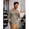 imagePJ PAUL JONES Mens Sweater Casual Crew Neck Pullover Textured Knit SweatersMocha