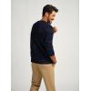 imagePJ PAUL JONES Mens Sweater Casual Crew Neck Pullover Textured Knit SweatersNavy Blue