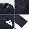 imagePJ PAUL JONES Mens Blazer Lightweight Sport Coats Casual Two Buttons Notched Lapel Suit Jacket with Removable BroochDark Blue
