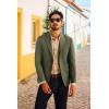 imagePJ PAUL JONES Mens Blazer Lightweight Sport Coats Casual Two Buttons Notched Lapel Suit Jacket with Removable BroochOlive Green