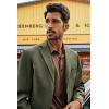 imagePJ PAUL JONES Mens Blazer Lightweight Sport Coats Casual Two Buttons Notched Lapel Suit Jacket with Removable BroochOlive Green