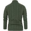imagePJ PAUL JONES Mens Cardigan Sweaters Stand Collar Long Sleeve Cable Knit Button Down SweaterArmy Greennew