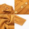 imagePJ PAUL JONES Mens Cardigan Sweaters Stand Collar Long Sleeve Cable Knit Button Down SweaterYellow