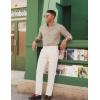 imagePJ PAUL JONES Mens Classic Fit LinenCotton Shirt Button Down Long Sleeve Casual Business ShirtsBeige