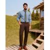 imagePJ PAUL JONES Mens Classic Fit LinenCotton Shirt Button Down Long Sleeve Casual Business ShirtsBlue