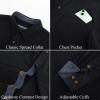 imagePJ PAUL JONES Mens Corduroy Button Down Shirt Long Sleeve Casual Collared Wrinkle Free Shirts with PocketBlack