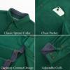imagePJ PAUL JONES Mens Corduroy Button Down Shirt Long Sleeve Casual Collared Wrinkle Free Shirts with PocketGreen
