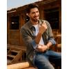 imagePJ PAUL JONES Mens Corduroy Button Down Shirt Long Sleeve Casual Collared Wrinkle Free Shirts with PocketKhaki