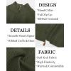 imagePJ PAUL JONES Mens Full Zipper Cardigan Casual Stand Collar Cardigan Sweater Ribbed Knit Long Sleeve SweaterArmy Green
