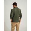 imagePJ PAUL JONES Mens Full Zipper Cardigan Casual Stand Collar Cardigan Sweater Ribbed Knit Long Sleeve SweaterArmy Green