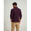 imagePJ PAUL JONES Mens Full Zipper Cardigan Casual Stand Collar Cardigan Sweater Ribbed Knit Long Sleeve SweaterBurgundy