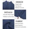 imagePJ PAUL JONES Mens Full Zipper Cardigan Casual Stand Collar Cardigan Sweater Ribbed Knit Long Sleeve SweaterDark Blue