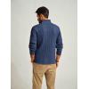 imagePJ PAUL JONES Mens Full Zipper Cardigan Casual Stand Collar Cardigan Sweater Ribbed Knit Long Sleeve SweaterDark Blue