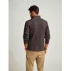 imagePJ PAUL JONES Mens Full Zipper Cardigan Casual Stand Collar Cardigan Sweater Ribbed Knit Long Sleeve SweaterDark Coffee