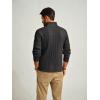 imagePJ PAUL JONES Mens Full Zipper Cardigan Casual Stand Collar Cardigan Sweater Ribbed Knit Long Sleeve SweaterDark Grey