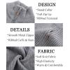 imagePJ PAUL JONES Mens Full Zipper Cardigan Casual Stand Collar Cardigan Sweater Ribbed Knit Long Sleeve SweaterLight Gray