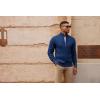imagePJ PAUL JONES Mens Full Zipper Cardigan Casual Stand Collar Cardigan Sweater Ribbed Knit Long Sleeve SweaterRoyal Blue