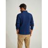 imagePJ PAUL JONES Mens Full Zipper Cardigan Casual Stand Collar Cardigan Sweater Ribbed Knit Long Sleeve SweaterRoyal Blue