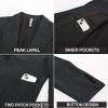 imagePJ PAUL JONES Mens Herringbone Blazer Vintage Tweed Wool Blend Sport Coat JacketDark Grey32
