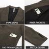 imagePJ PAUL JONES Mens Herringbone Blazer Vintage Tweed Wool Blend Sport Coat JacketKhaki32