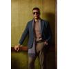 imagePJ PAUL JONES Mens Herringbone Blazer Vintage Tweed Wool Blend Sport Coat JacketNavy Blue32
