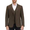 imagePJ PAUL JONES Mens Herringbone Tweed Blazer British Wool Blend Sport Coat JacketBrown