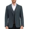 imagePJ PAUL JONES Mens Herringbone Tweed Blazer British Wool Blend Sport Coat JacketDark Blue