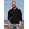 imagePJ PAUL JONES Mens Quarter Zip Pullover Sweater Turtleneck Raglan Long Sleeve SweatersBlack