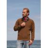 imagePJ PAUL JONES Mens Quarter Zip Pullover Sweater Turtleneck Raglan Long Sleeve SweatersBrown