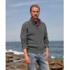 imagePJ PAUL JONES Mens Quarter Zip Pullover Sweater Turtleneck Raglan Long Sleeve SweatersDark Gray
