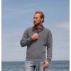 imagePJ PAUL JONES Mens Quarter Zip Pullover Sweater Turtleneck Raglan Long Sleeve SweatersLight Grey