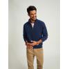 imagePJ PAUL JONES Mens Quarter Zip Pullover Sweater Turtleneck Raglan Long Sleeve SweatersRoyal Blue