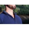imagePJ PAUL JONES Mens Quarter Zip Pullover Sweater Turtleneck Raglan Long Sleeve SweatersRoyal Blue