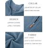imagePJ PAUL JONES Mens Quarter Zip Pullover Sweaters Casual Slim Fit Knit Texture SweaterBlue Gray
