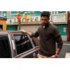 imagePJ PAUL JONES Mens Quarter Zip Pullover Sweaters Casual Slim Fit Knit Texture SweaterDark Coffee