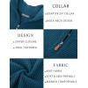 imagePJ PAUL JONES Mens Quarter Zip Pullover Sweaters Casual Slim Fit Knit Texture SweaterLake Blue