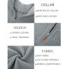 imagePJ PAUL JONES Mens Quarter Zip Pullover Sweaters Casual Slim Fit Knit Texture SweaterLight Gray