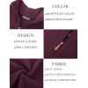 imagePJ PAUL JONES Mens Quarter Zip Pullover Sweaters Casual Slim Fit Knit Texture SweaterWine Red