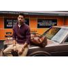 imagePJ PAUL JONES Mens Quarter Zip Pullover Sweaters Casual Slim Fit Knit Texture SweaterWine Red