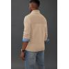 imagePJ PAUL JONES Mens Quarter Zip Sweater Slim Fit Casual Pullover Sweater Mock Neck Polo SweatersApricot