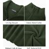imagePJ PAUL JONES Mens Quarter Zip Sweaters Slim Fit Long Sleeve Casual Pullover Sweater Knit Textured Mock Neck Polo SweatersGreen