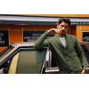 imagePJ PAUL JONES Mens Shawl Collar Cardigan Sweaters Knit Textured Sweater Button Down CardigansArmy Green